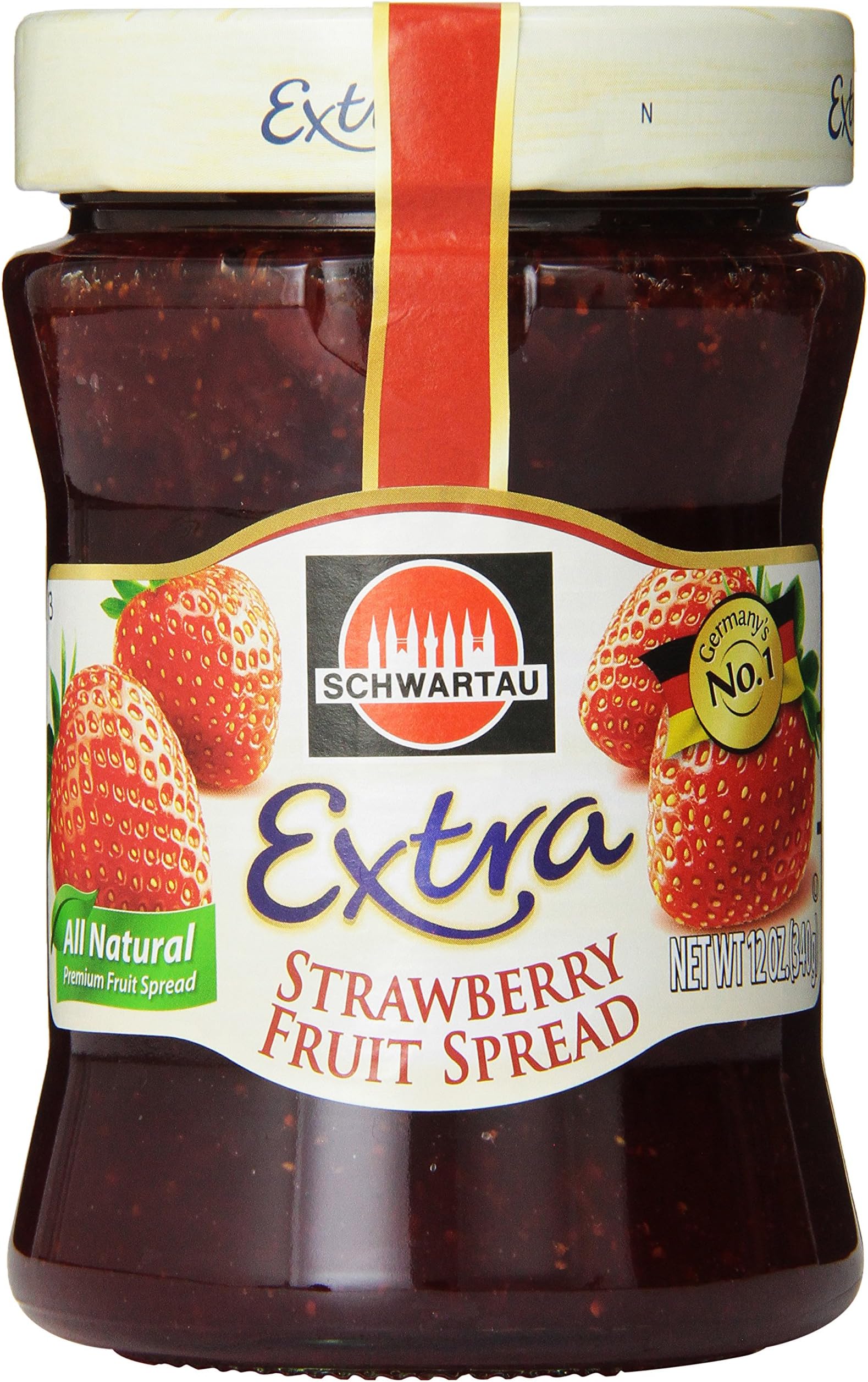 Schwartau Fruit Spread, Strawberry, 12 Ounce