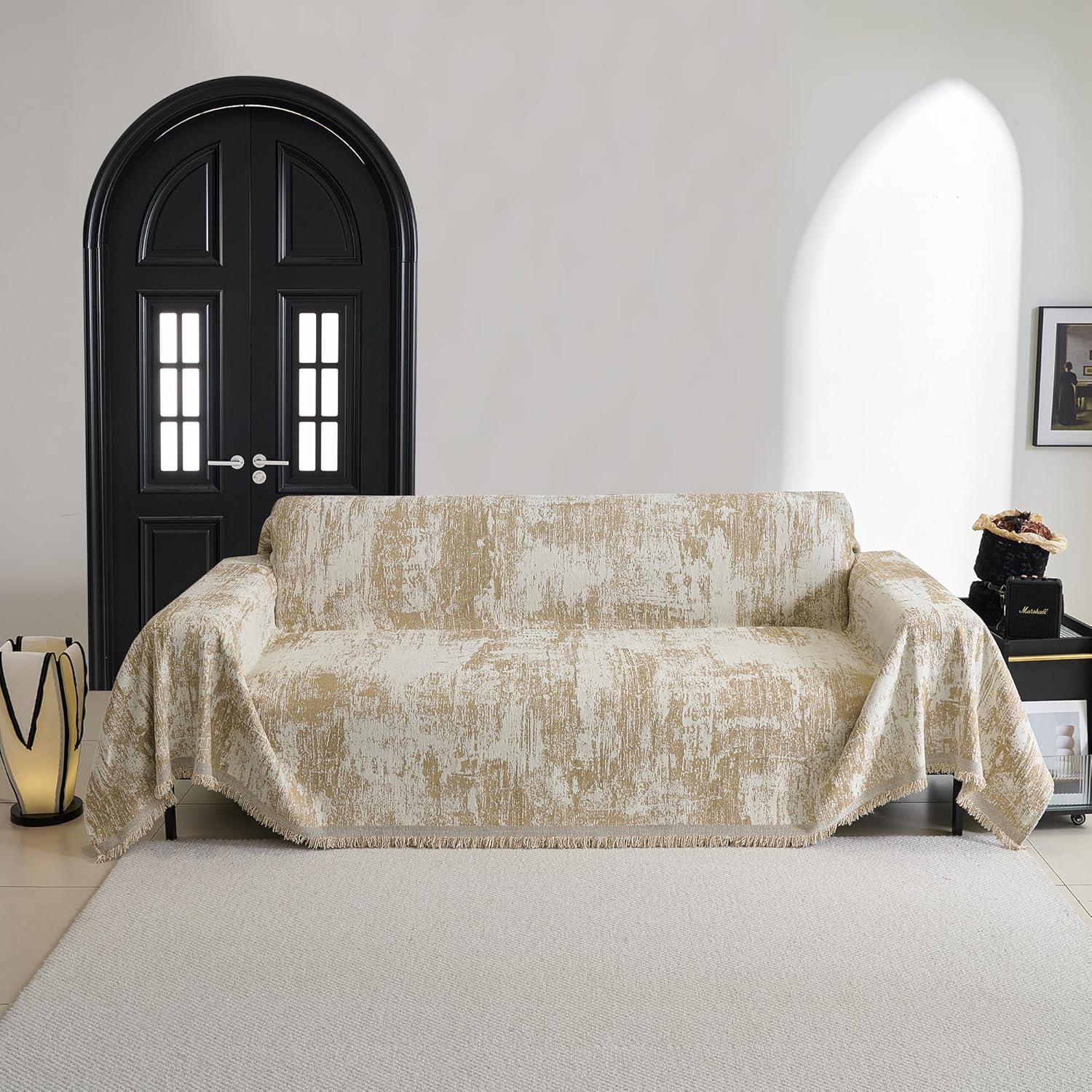 MYSKY HOME Couch Cover for Sectional Sofa Set – Abstract Geometric Furniture Protector for Dog Cat Pets – Washable 3 Seat Chenille Cover – Multi Use Throw Blanket, 91″ X150″ MYSKY HOME Couch Cover for Sectional Sofa Set – Abstract Geometric Furniture Protector for Dog Cat Pets – Washable 3 Seat Chenille Cover – Multi Use Throw Blanket, 91″ X150″