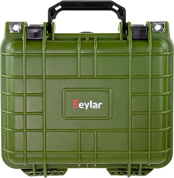 Eylar Small 10.62" Gear, Equipment, Hard Camera Case Waterproof with Foam TSA Standards Green