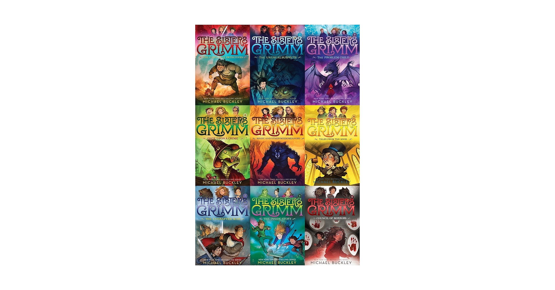 The Sisters Grimm 人気ファンタジー洋書　正規品9冊 9 Books: Sisters Grimm Set - Fairy Tale Detectives, Unusual