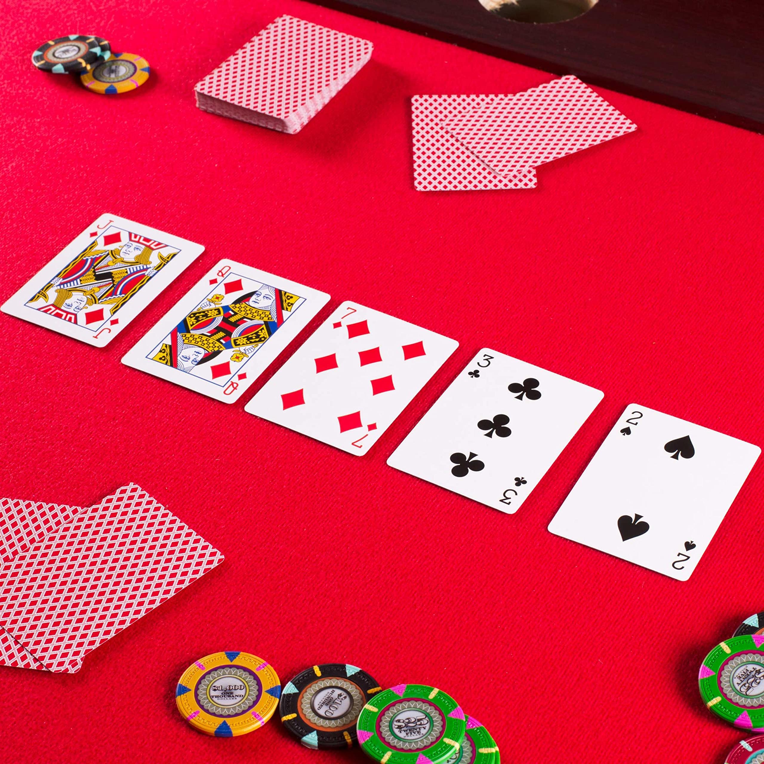 Brybelly 12 Jeux de Cartes Red Decks, Taille Large, Index régulier