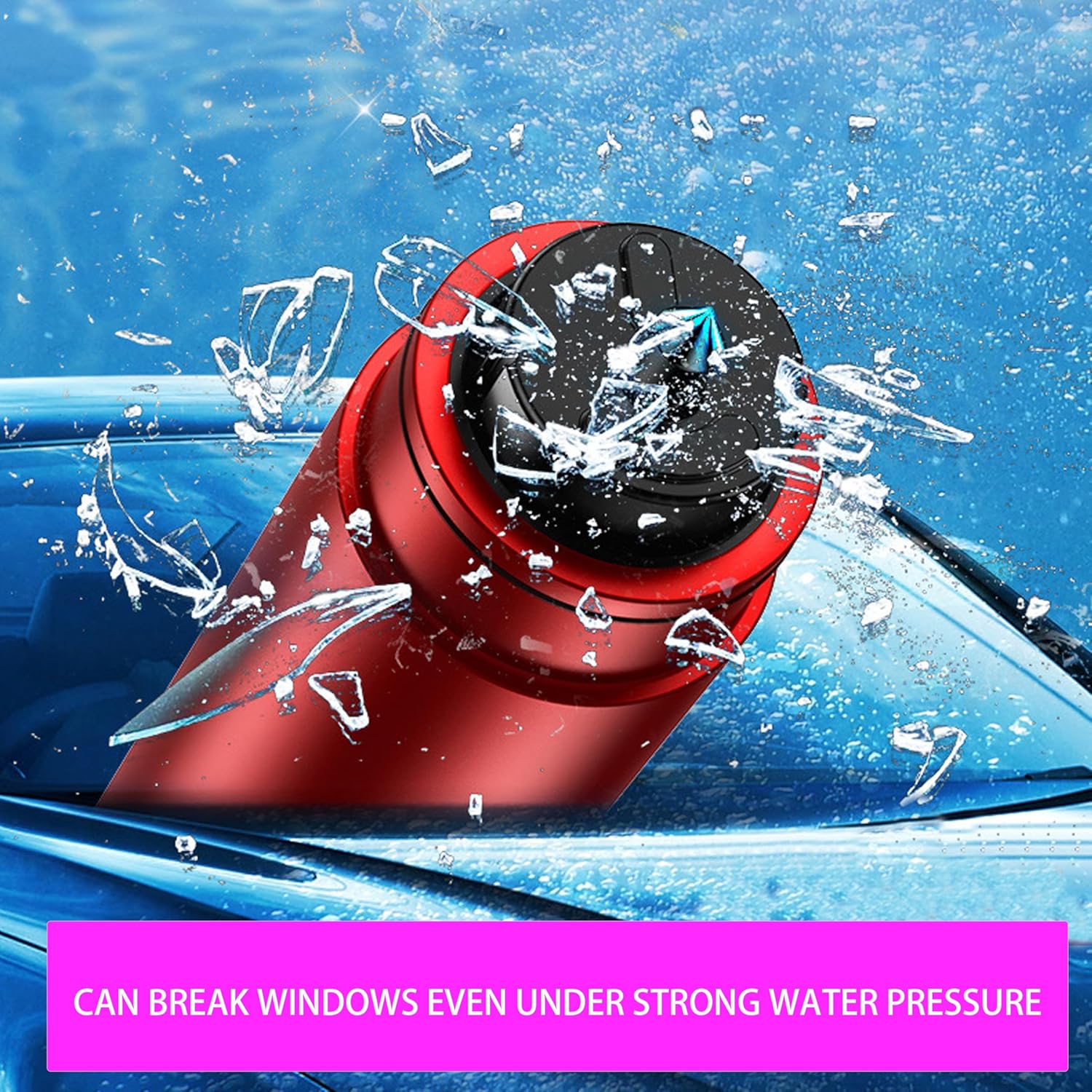 4-Pack Car Safety Hammer - 2-in-1 Emergency Escape Tool with Window Breaker & Seatbelt Cutter, Essential Car Glass Breaker for Quick Rescue (4, Red 2P & Black 2P)