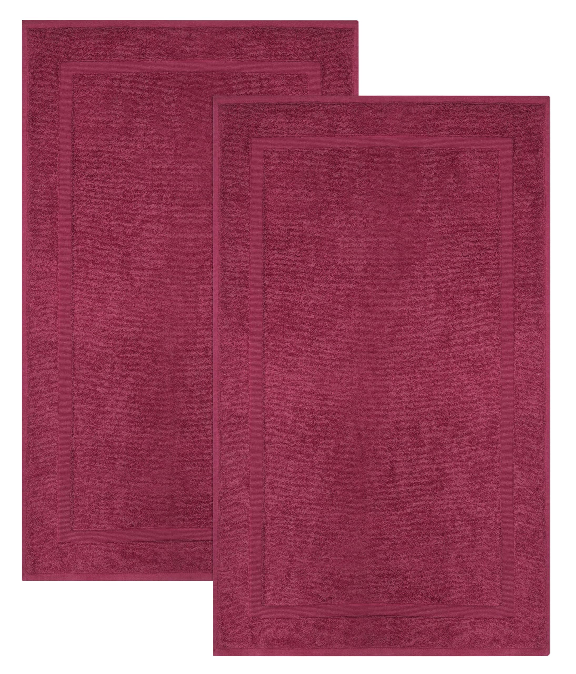 Tapis de bain ultra absorbant 1000 g/m² en coton lot de 2