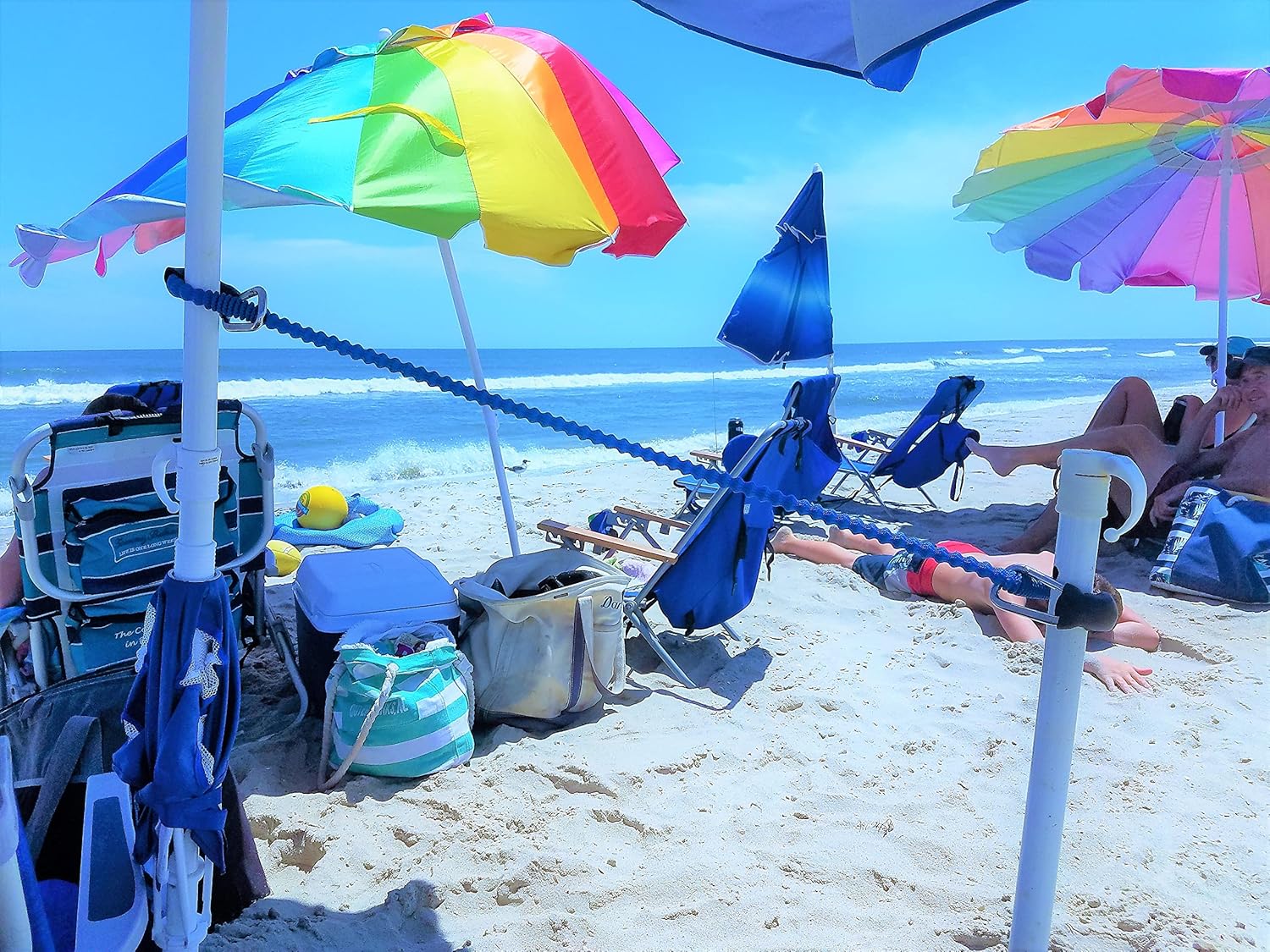 24-Inch Marine Grade SuperBungee Hand Made in The USA with 2 Stainless Steel Hook Ends (Blue)