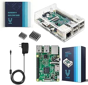 Vilros Raspberry Pi 3 Kit with Clear Case and 2.5A Power Supply