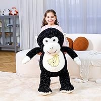 Vista 6 de IKASA Juguete de peluche de mono grande, juguetes suaves gigantes, grandes, lindo, enorme tamaño grande, esponjoso, de peluche, regalos para niños