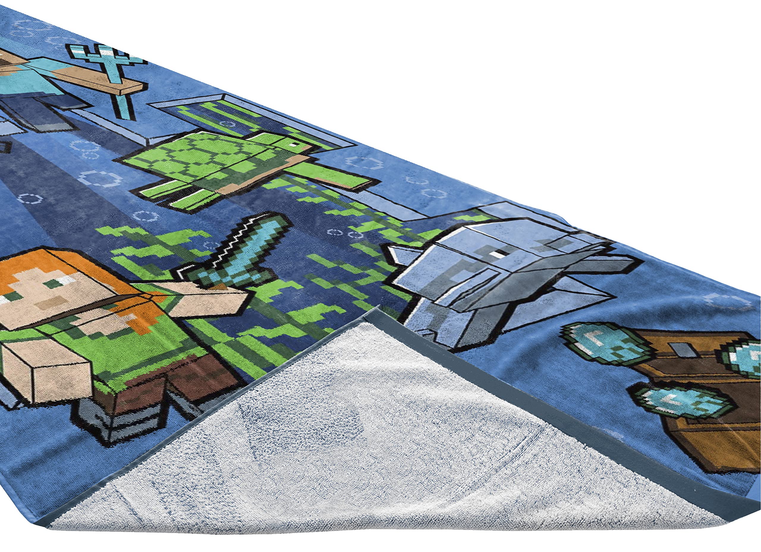 Minecraft Aventura Submarina Toalla de Playa 100% Algodón 71cm x 147cm