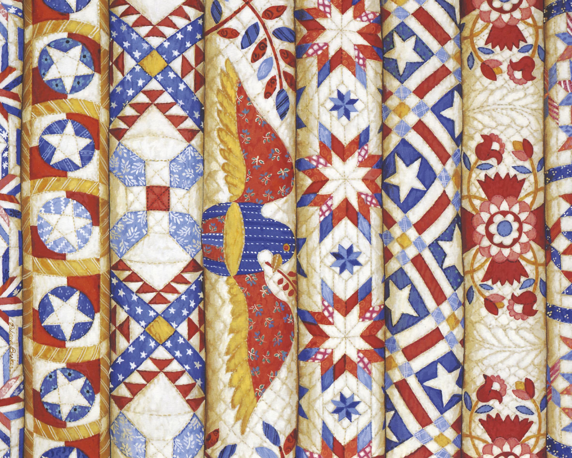 Ceaco - Patriotic Quilts - 1000 Larger Sized Piece Jigsaw Puzzle