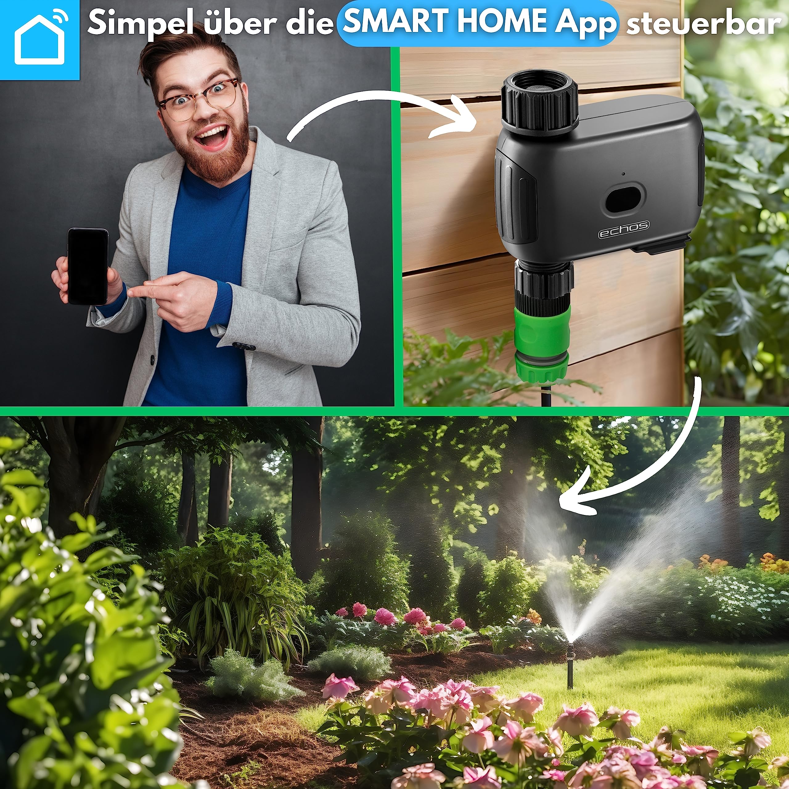 Sterownik nawadniania z Wi-Fi | Alexa, Google Assistant | WiFi | system nawadniania ogrodu | programator czasowy | timer nawadniania | automatyczne nawadnianie | zegar nawadniania ogrodu | opóźnienie
