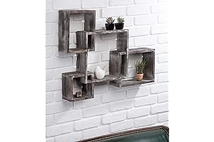 Intersecting Wall-Mounted Floating Shelves: Elevate Your Decor with Style