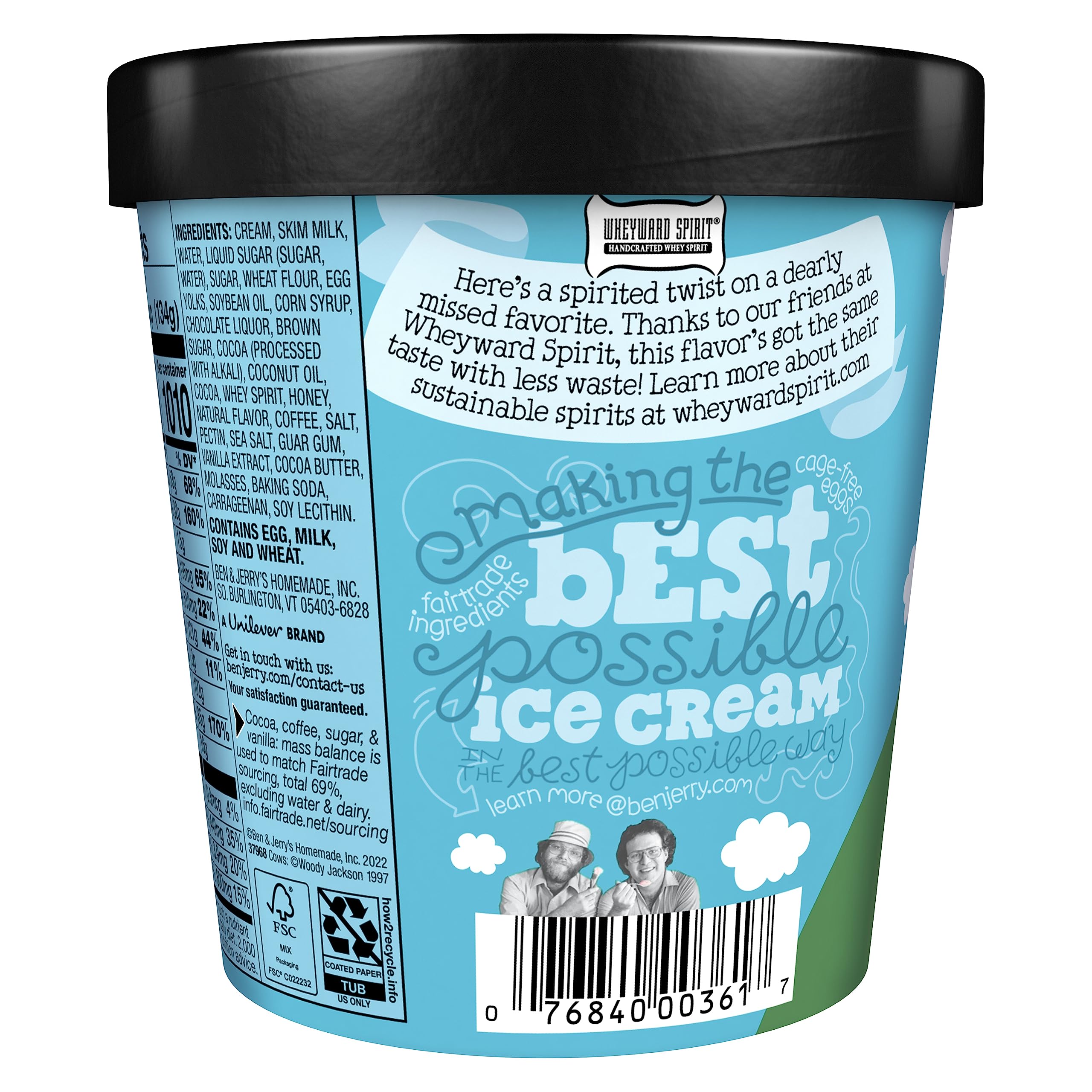 Ben Jerrys Dublin Mudslide Irish Cream Ice Cream Pint Non-GMO 16oz — view 5