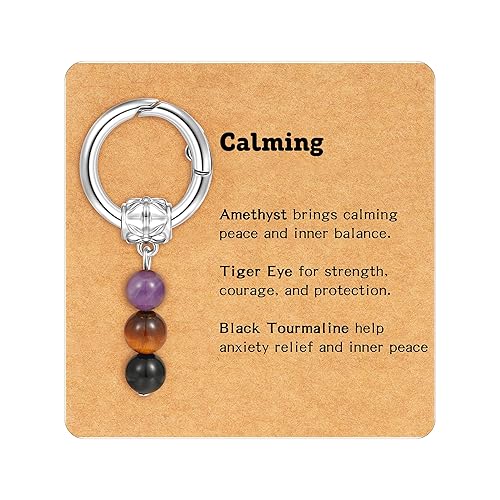 C-leen Healing Natural Crystals Keychain Gift for New Beginnings, Good