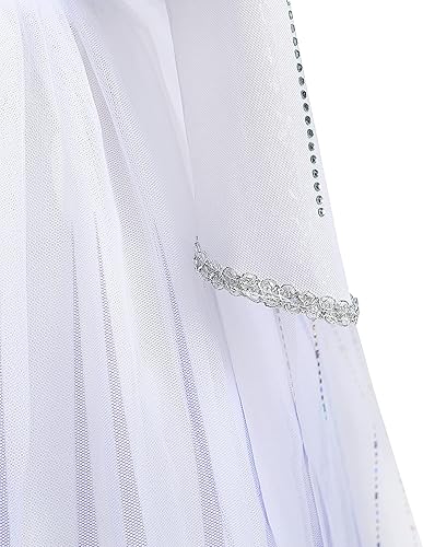 Miniatura 8 de Aoiviss Vestidos de Frozen para niñas, disfraz de princesa Elsa, Halloween, carnaval, cosplay, vestido de fiesta de cumpleaños de nieve