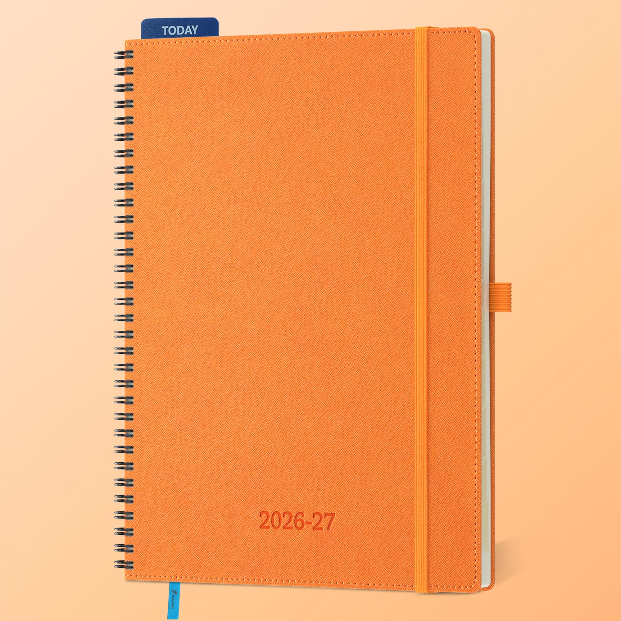 IN-LUXPRO Kalender 2025 2026 Wochenplaner,18-Monate Buchkalender (Jul.2025-Dez.2026) Ringbuch mit Softcover,wochenkalender mit selbstklebendem Stifthalter.