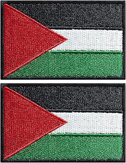 stidsds 2 Pack Palestine Flag Patch Palestine Flags Embroidered Patches Palestinian Flags Military Tactical Patch for Clothes Hat Backpacks Pride Decorations