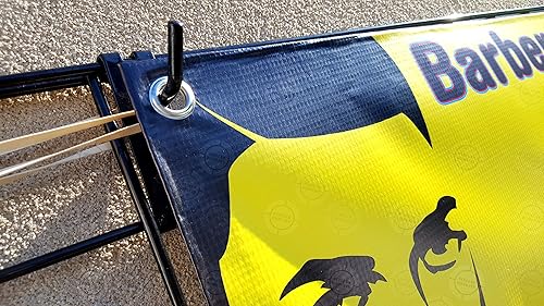 Miniatura 6 de Cartel de vinilo colorido con texto en inglés "Barber & Beauty Salon Now Hiring Banner"