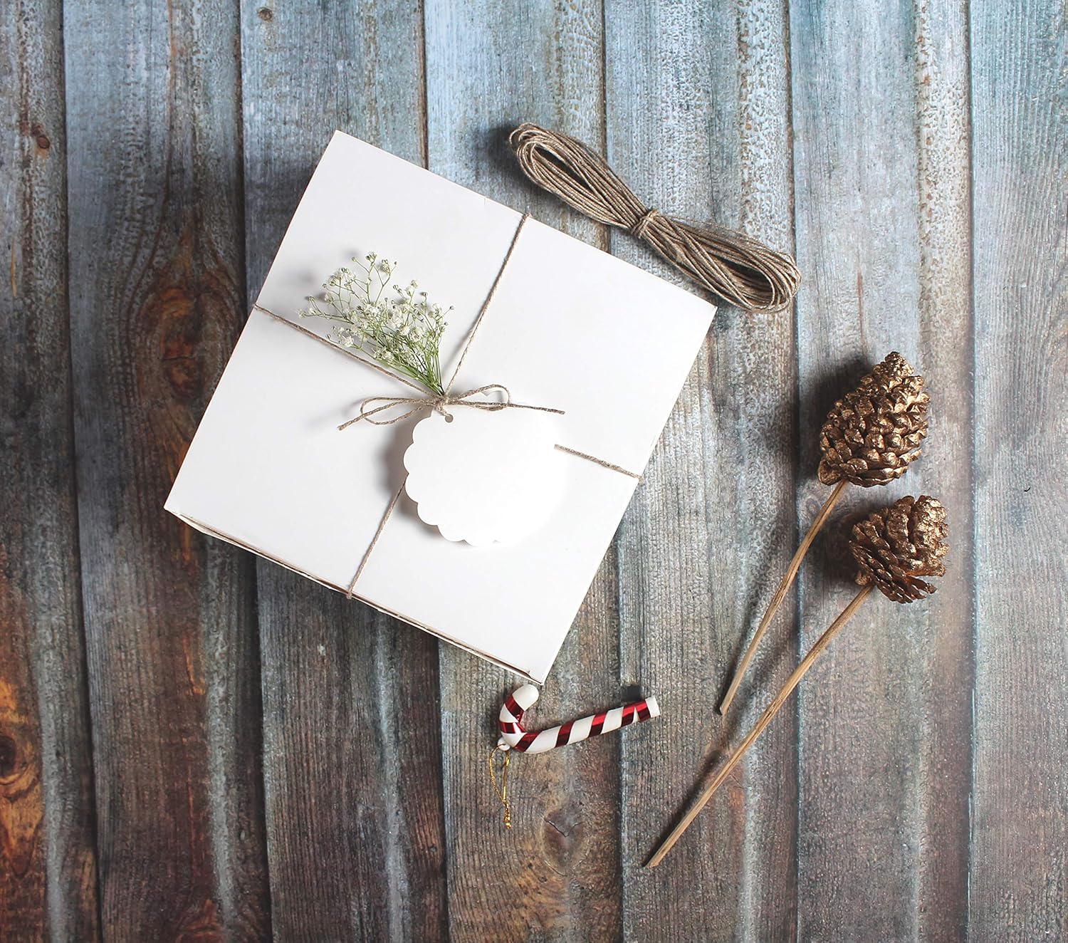 One-Day Sale: Up to 50% Off MUDRIT Gift Boxes 10 Pack 8x8x4 Inches, Thick White Paper Boxes with Lids, Tags & Jute Rope for Gifts, Wedding Favours, Bridesmaid Proposals, Cupcakes, Crafting