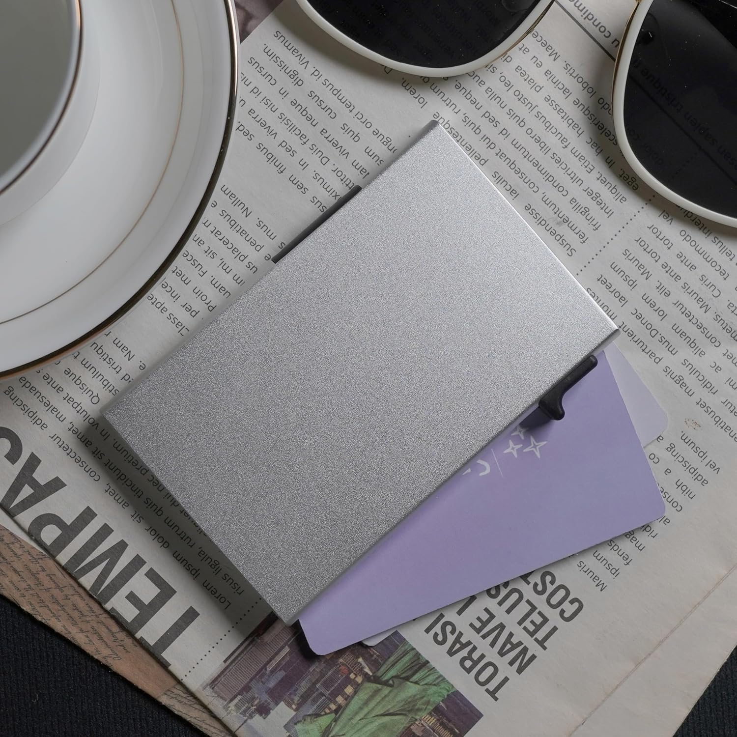 Slim Metal Wallets | RFID Blocking Credit Card Holder Wallet | Minimalist Pop Up Wallet for Men and Women - Image 5