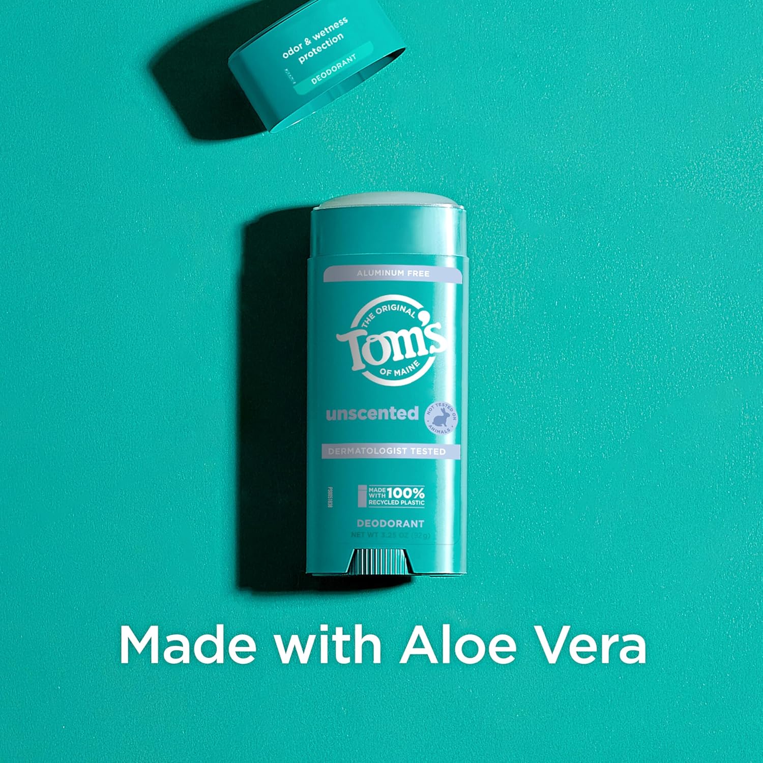 Tom’s of Maine Unscented Aluminum Free Natural Deodorant For Women & Men | Goes on Clear | Odor & Wetness Protection | Naturally Derived and Moisture-Locking Ingredients | 3.25 oz (2 Pack) - Image 7