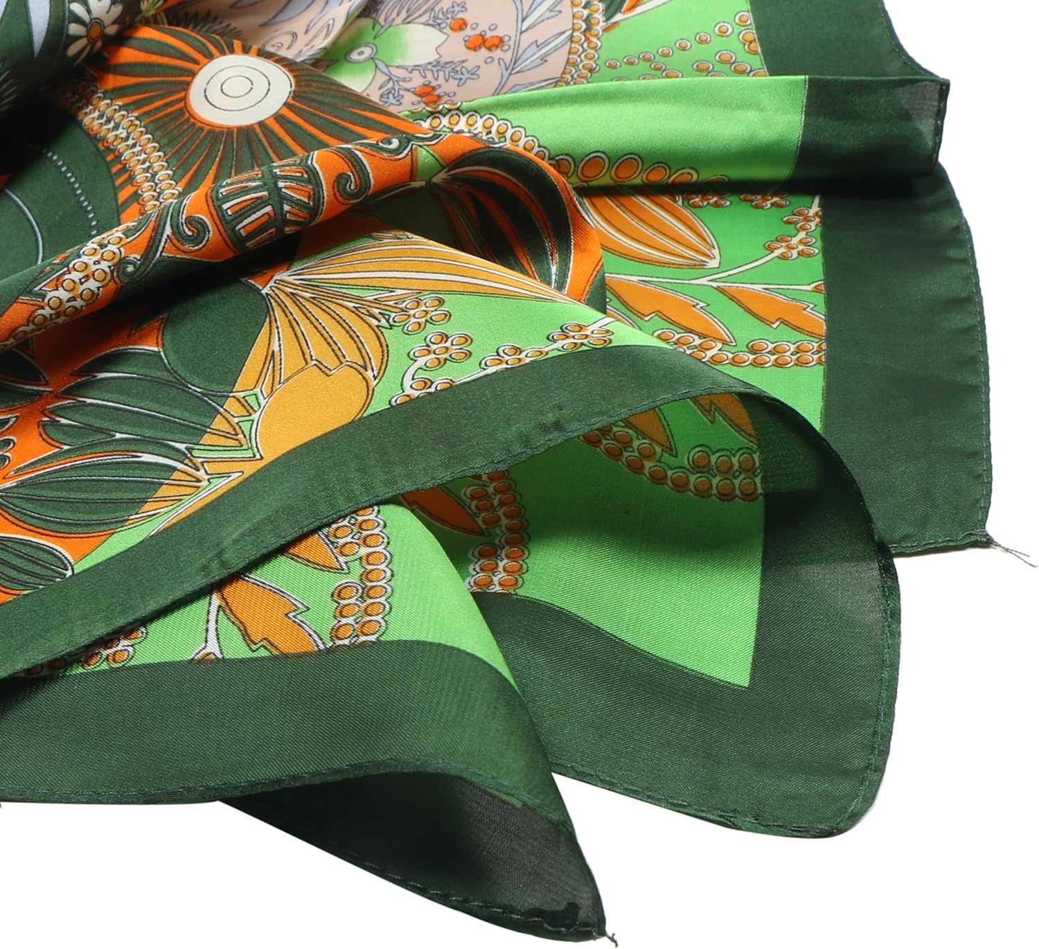 TZ Promise Women Silky Square Scarf - 27" Medium Lightweight Neckerchief Satin Head Neck Hair Wrap for Summer - Image 3