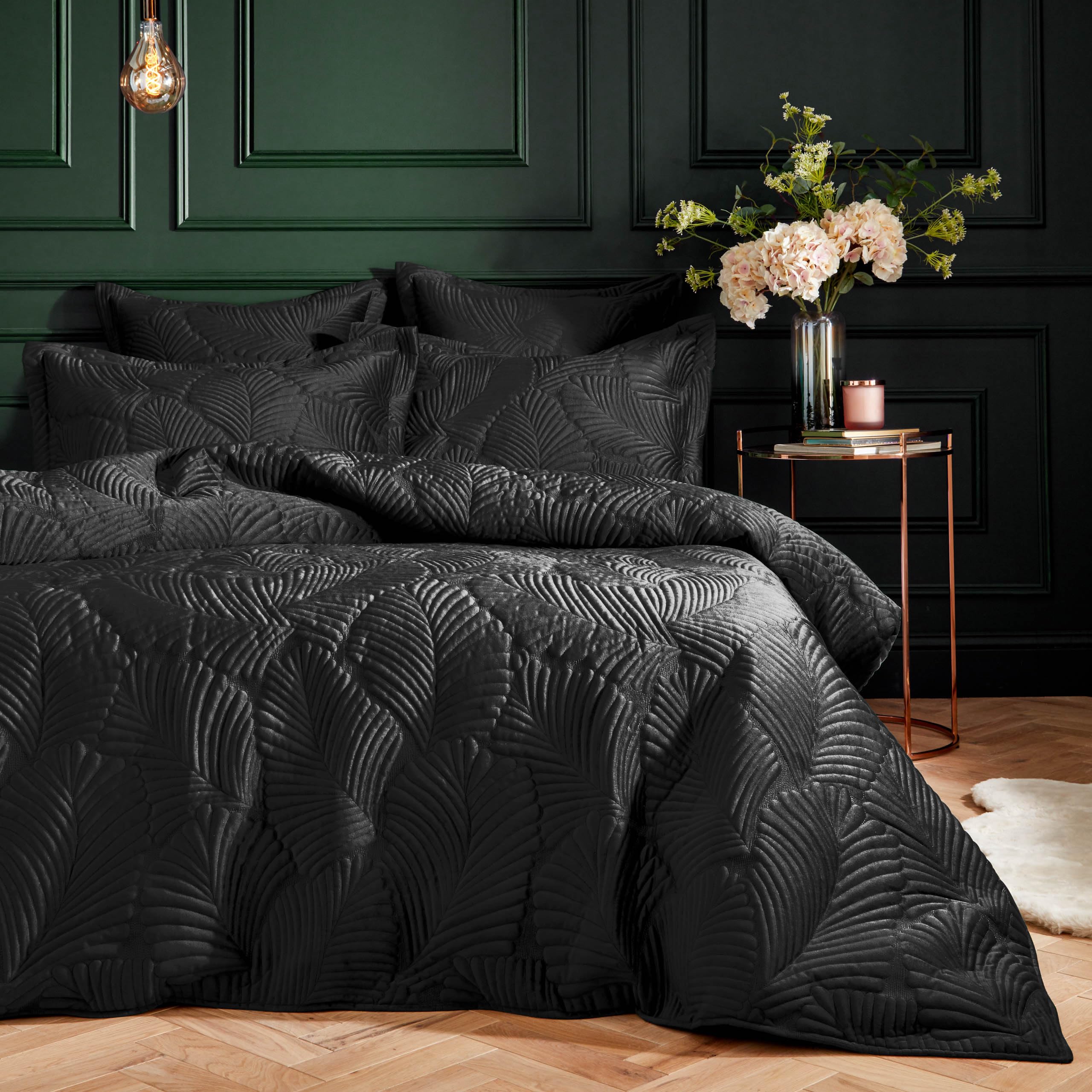 Paoletti Palmeria Quilted Duvet Cover Set