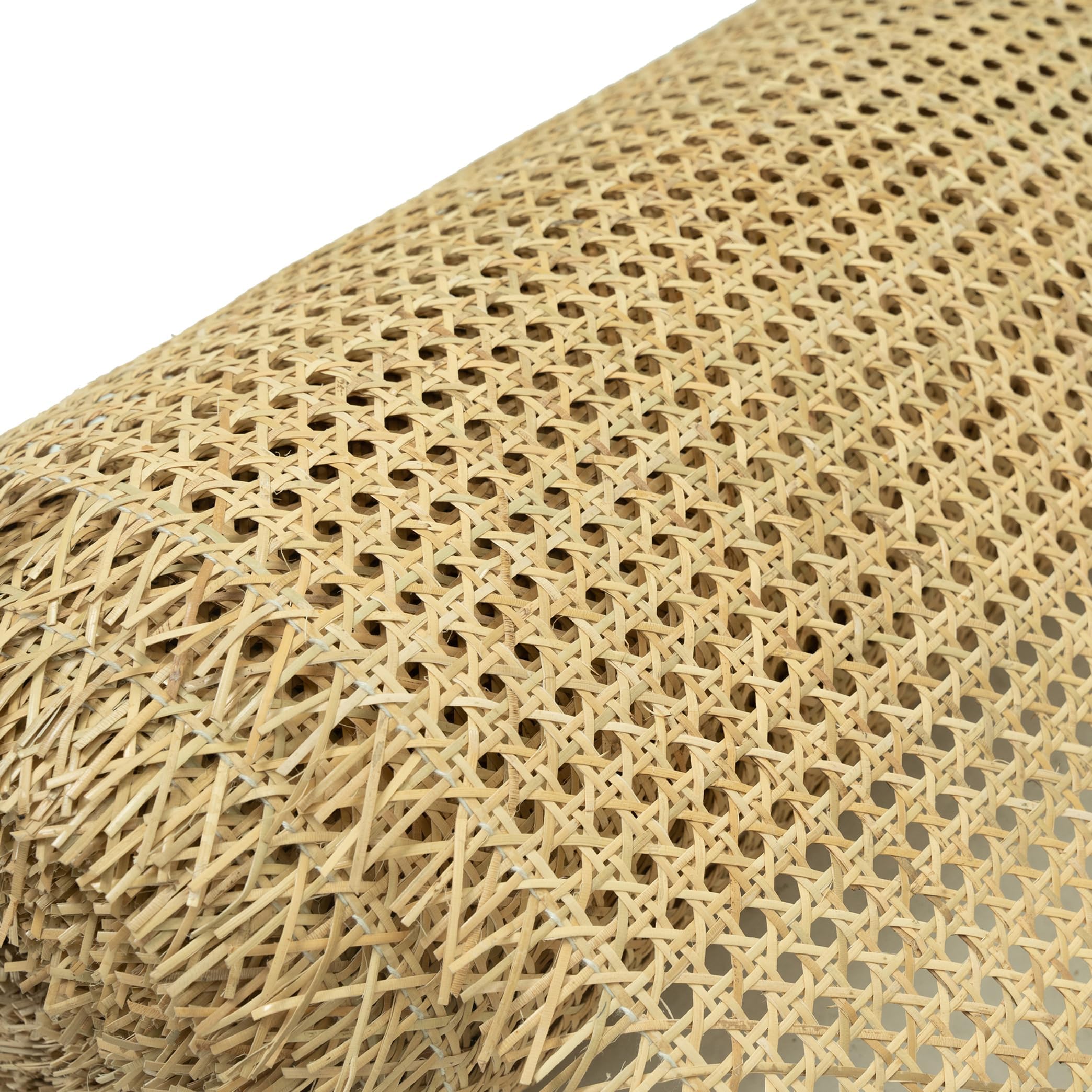24" Width Rattan Webbing for Caning Projects - Natural Pre Woven Open Mesh Cane - Cane Webbing Sheet (9 FEET)