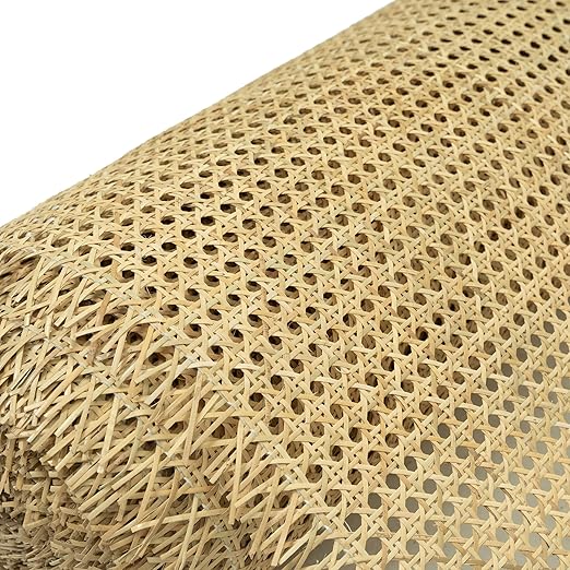 24" Width Rattan Webbing for Caning Projects - Natural Pre Woven Open Mesh Cane - Cane Webbing Sheet (9 FEET)
