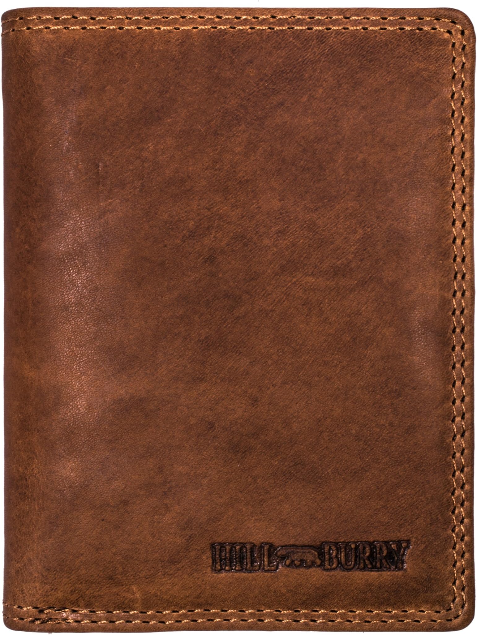 Hill Burry Men's High Quality RFID Wallet | Vintage Purse Made of Genuine Leather - Cowhide Leather Wallets | Men Coin Pocket | Credit Card Holder - Luxury (Brown)