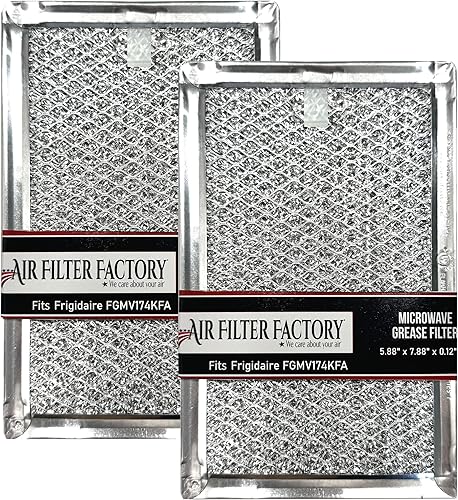 Air Filter Factory Repuesto para Frigidaire FGMV174KFA - Filtro de ventilación de aluminio para horno microondas de 12 capas, 5.88 x 7.88 x 0.12