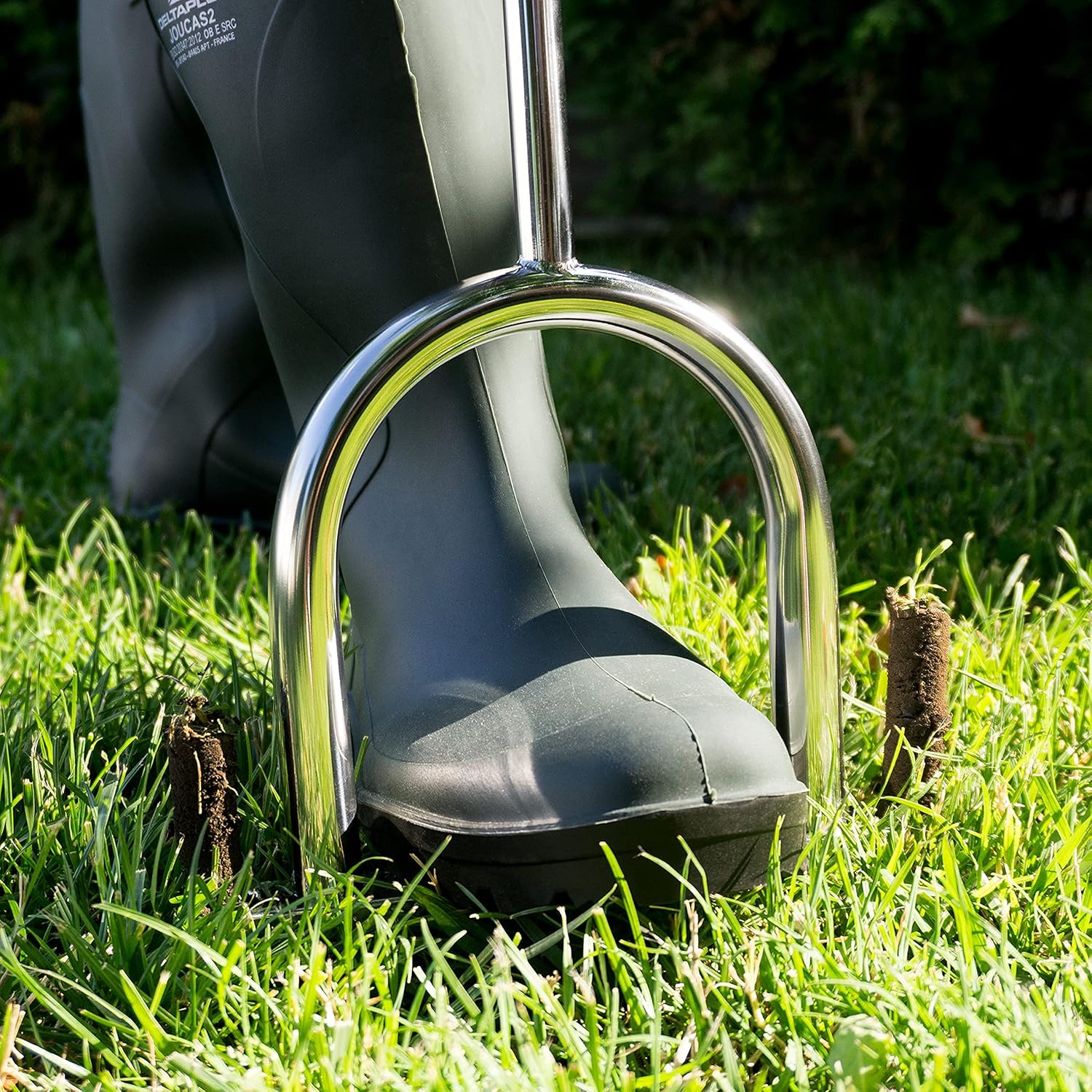 Varomorus Stainless Steel Lawn Coring Aerator Grass Dethatching Turf Plug Core Aeration Heavy Duty Tool