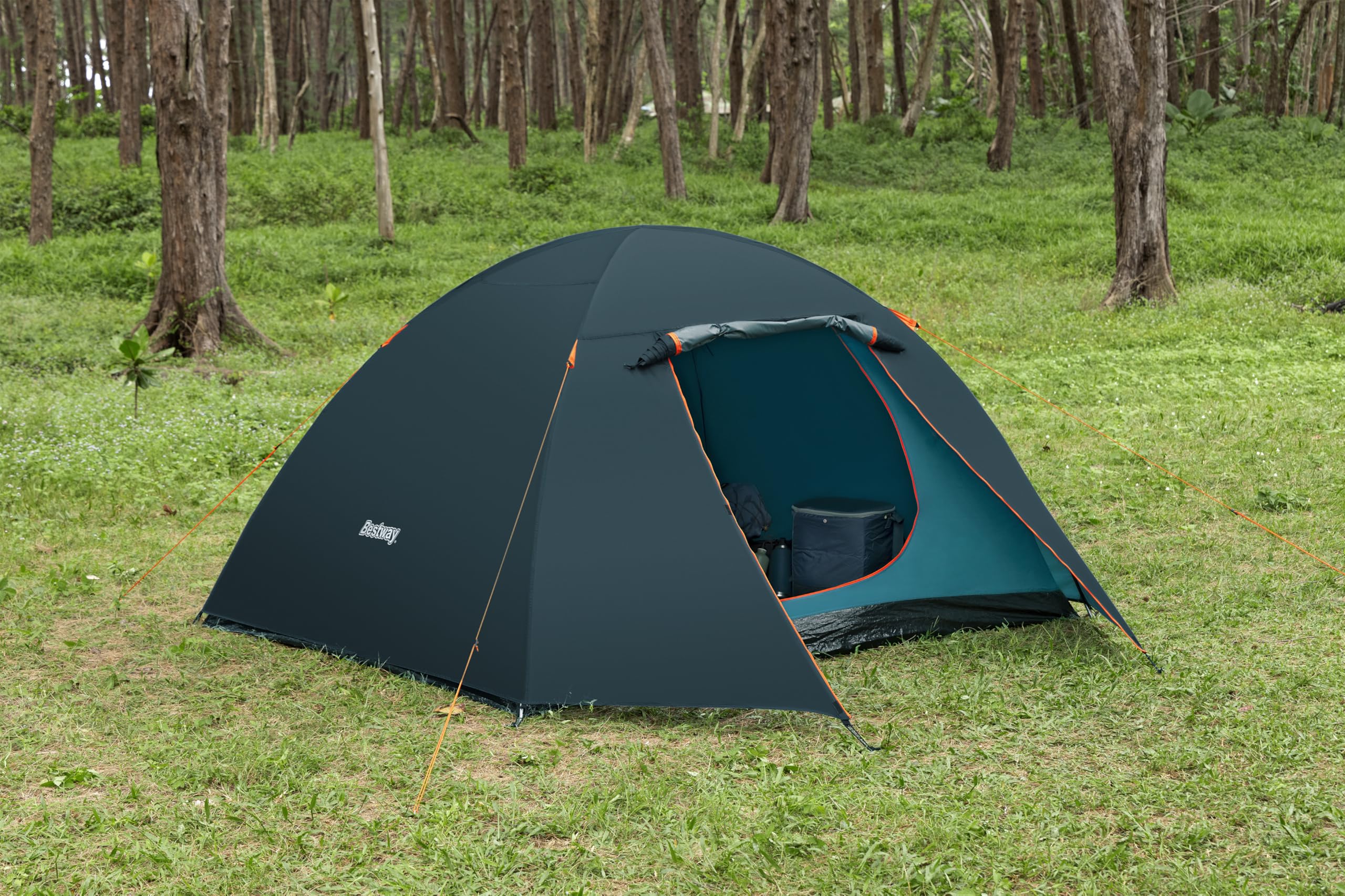 Bestway 68141 Tenda a 4 posti Alpine Dome - 2,10 m x 2,40 m x 1,40 m, verde