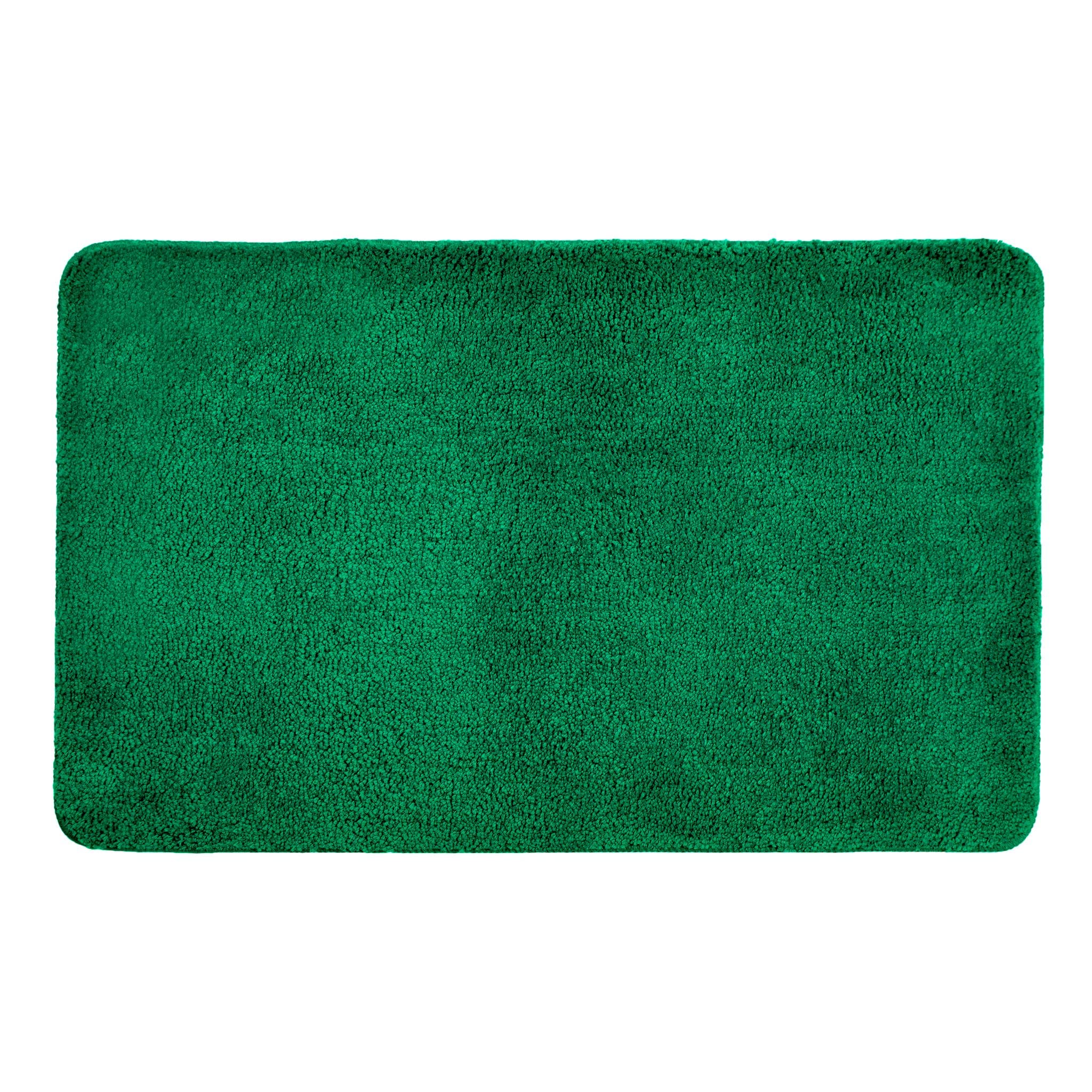 Allure Luxury Deep Pile Microfibre Bath Mat, Non-Slip, 50 x 80cm, Quick Dry & Easy Care (Dark Green) — image 1