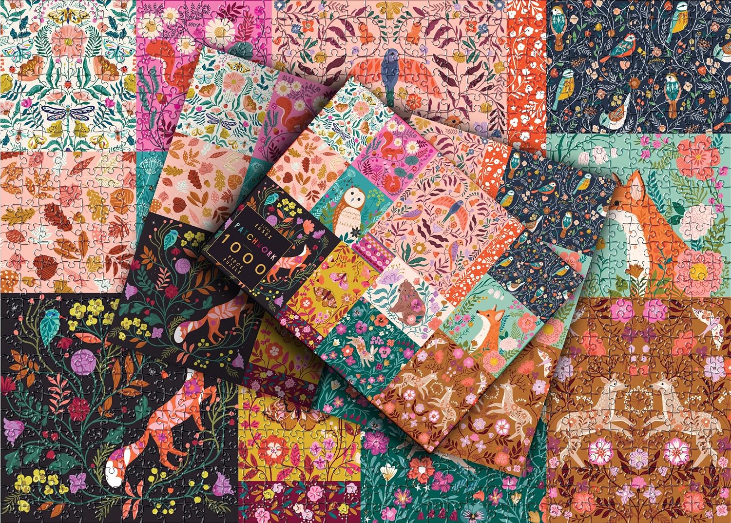Elena Essex 1000 Piece Jigsaw Puzzles for Adults - Patchwork | jigsaws 1000 Pieces for Adults | Jigsaw Puzzles for Adults 1000 | Animal Bird Puzzle | 20x28 inches