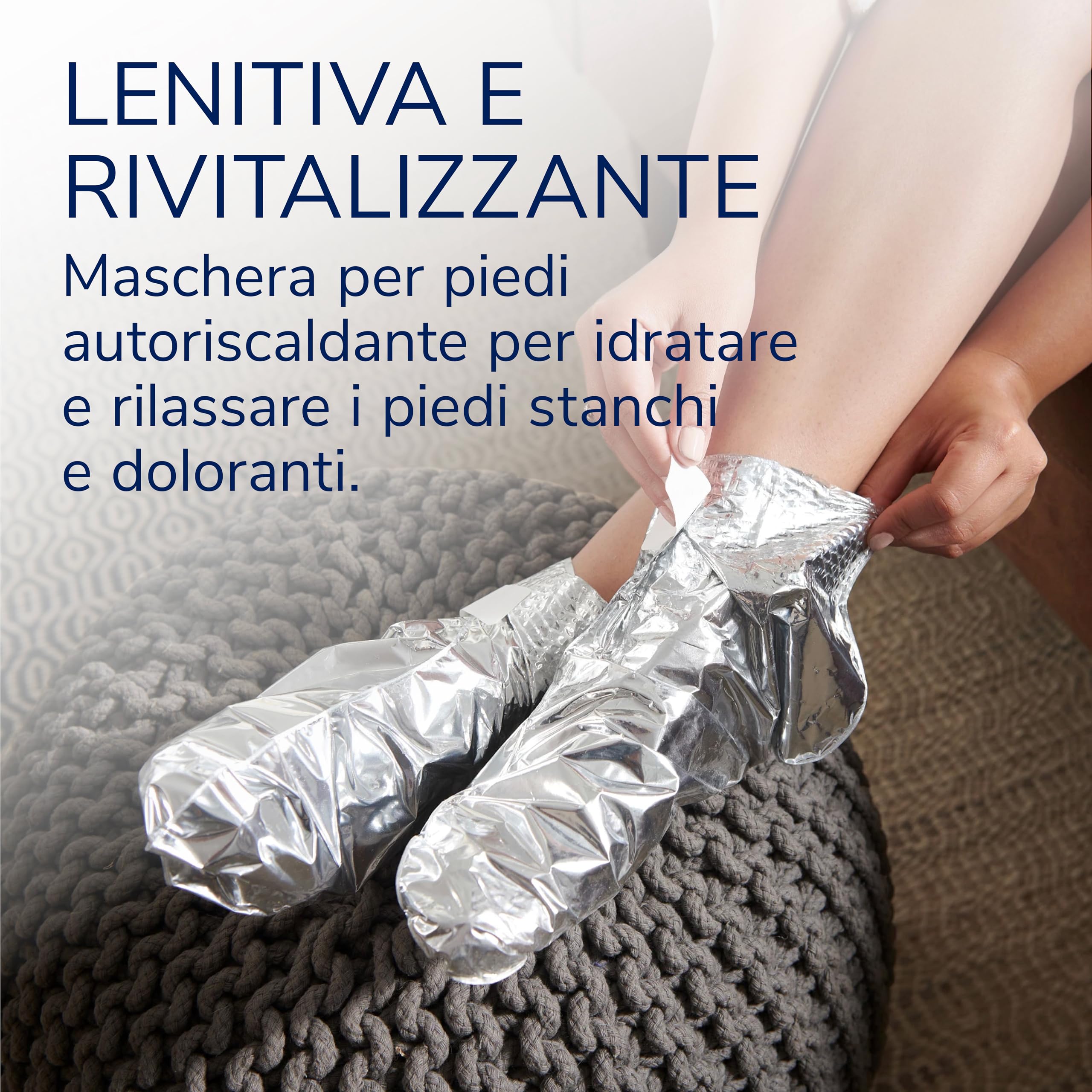 Dr. Scholl's Maschera Piedi Lenitiva e Rivitalizzante per Piedi Stanchi e Doloranti, Impacco Idratante, Ammorbidisce e Idrata la Pelle con Sale di Epsom, Mentolo, Burro di Karité e Lavanda