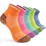 Ankle Socks Womens Athletic Thick Cushioned Running Hiking Low Cut 5-Pairs