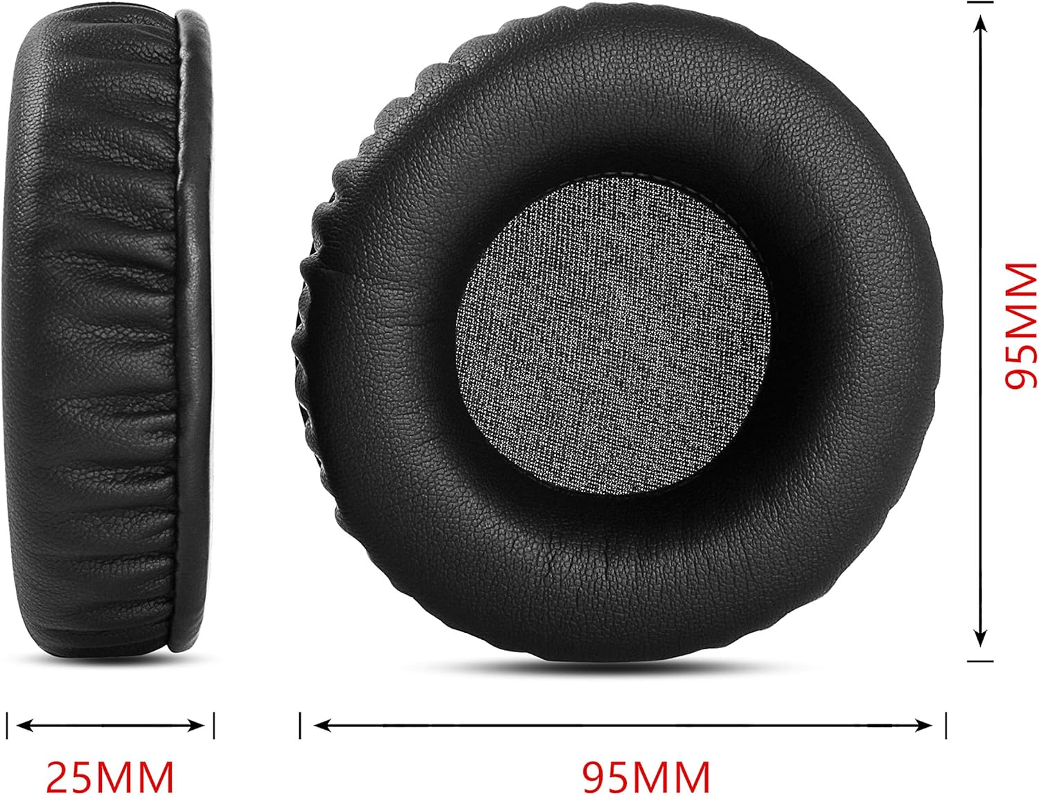 Black Earpads Replacement Ear Pads Foam Cushions Covers Pillow Compatible with Sony MDR-RF6500 RF6500 MDR RF 6500 Headset Headphone Protein Leather : Electronics