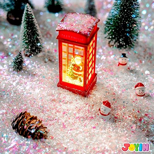 Miniatura 7 de JOYIN Copos de nieve artificiales de plástico de 12 onzas para decoración de árbol de Navidad, escenas de nieve brillantes, decoración de recuerdos