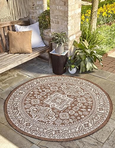 Miniatura 110 de Rugs.com Outdoor Aztec Collection Alfombra – 4 x 6 pies alfombra de tejido plano gris carbón perfecta para salas de estar, grandes comedores, planos