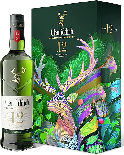 Glenfiddich 12 Jahre Single Malt Scotch Whisky Santtu Geschenkset mit Flachmann