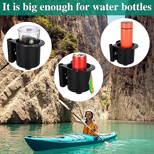 Miniatura 5 de Hoolerry 2 soportes multifuncionales para tazas de kayak, botella de bebida, soporte para teléfono y herramientas de pesca, accesorios de pesca