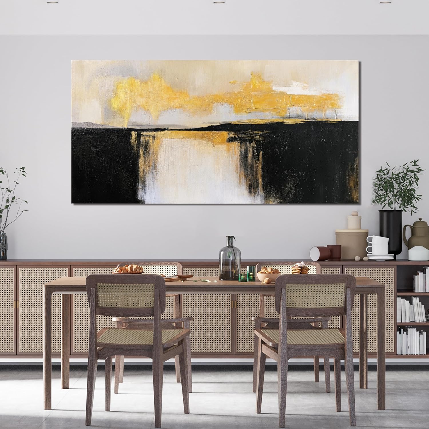 Canvas Wall Art Decor Wall Art Pictures For Living Room Black and White Wall Art Decor Canvas Abstract Art Work Colorful Abstract Wall Art Prints For Bedroom Office Kitchen Home Wall Decor 20 x 40
