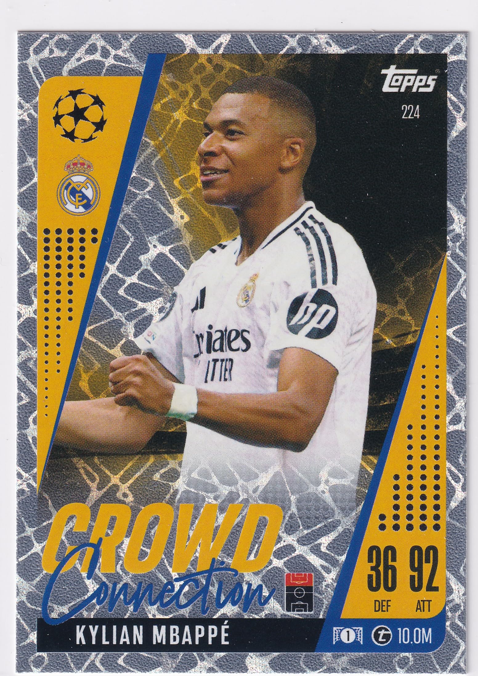 Match Attax Extra 2024 2025 24/25 Crowd Connection Trading Card(s) You Select (Kylian Mbappe 224)