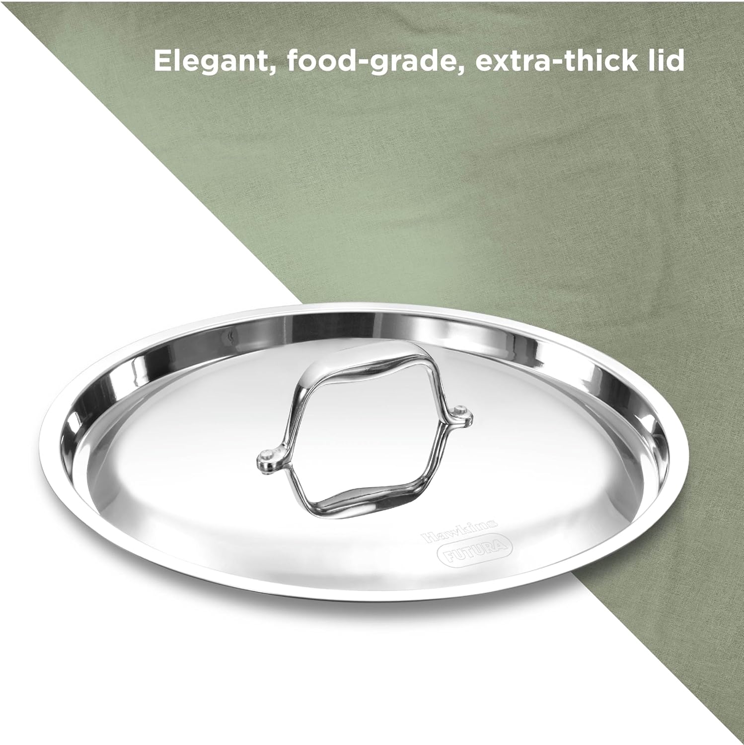 Hawkins Futura Pro 2.5 litre Deep-Fry Pan, Nonstick Kadhai with Stainless Steel Handles and Stainless Steel Lid, Balck (PNK25S)