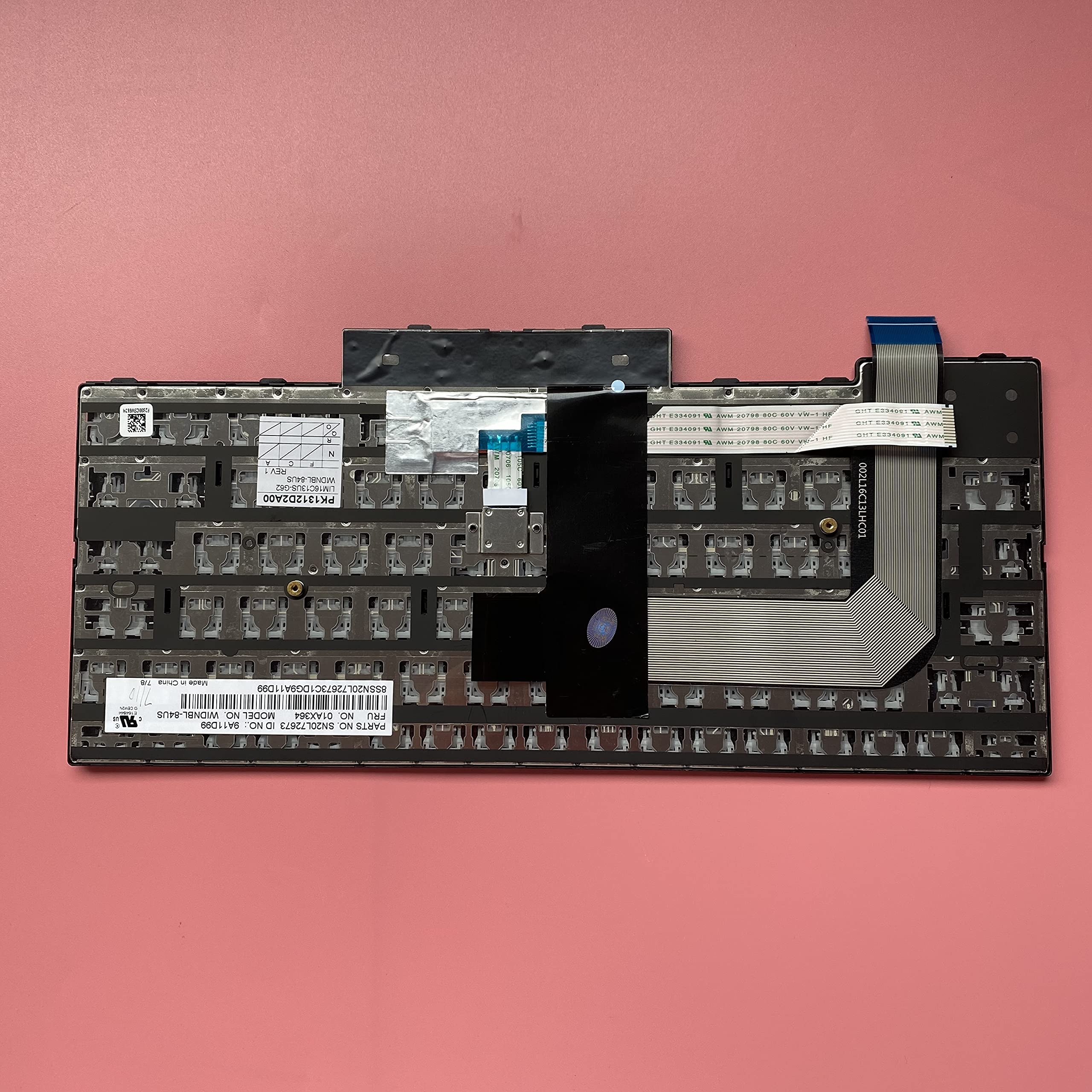 Clavier AZERTY Neuf Pour Lenovo ThinkPad T470/T480/A475/A485 - Réf. 01HX310 - Garantie 6 Mois