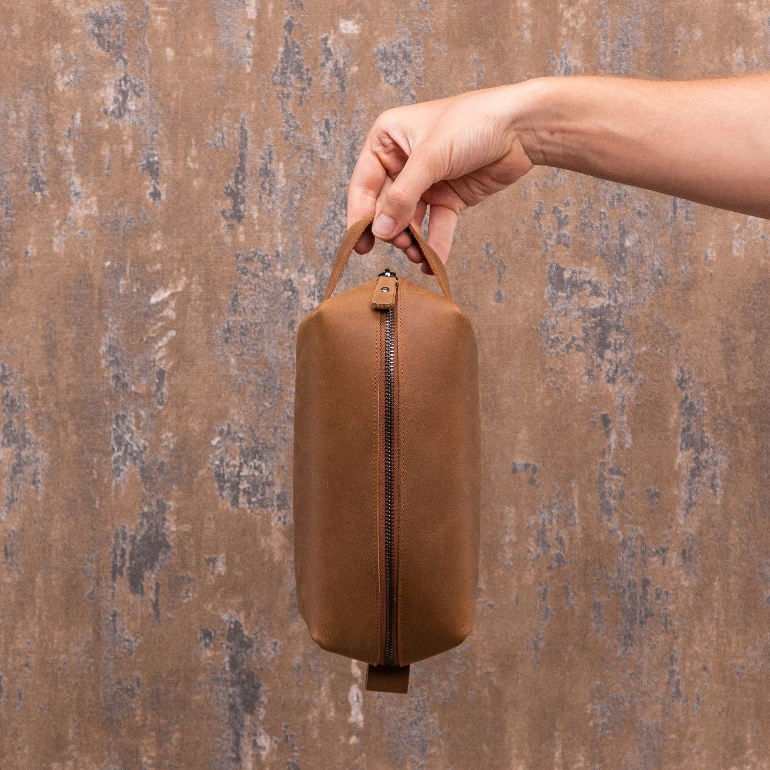 Blade Kulturbeutel Herren aus hochwertigem Leder, handgefertigte Kulturtasche, Leder Dopp Kit für Damen und Herren, Premium Kosmetiktasche für die Reise, Waschtasche für Männer & Frauen