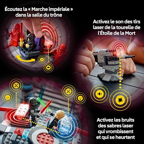 LEGO Star Wars 75427 SMART Play : Duel dans la Salle du Trône et Chasseur A-Wing - Jeu Interactif Tout-en-Un - 2 SMART Briques, 5 Tags, 3 Minifigurines, Chargeur - Cadeau Garçon, Fille 9 ans ou Adulte - 5