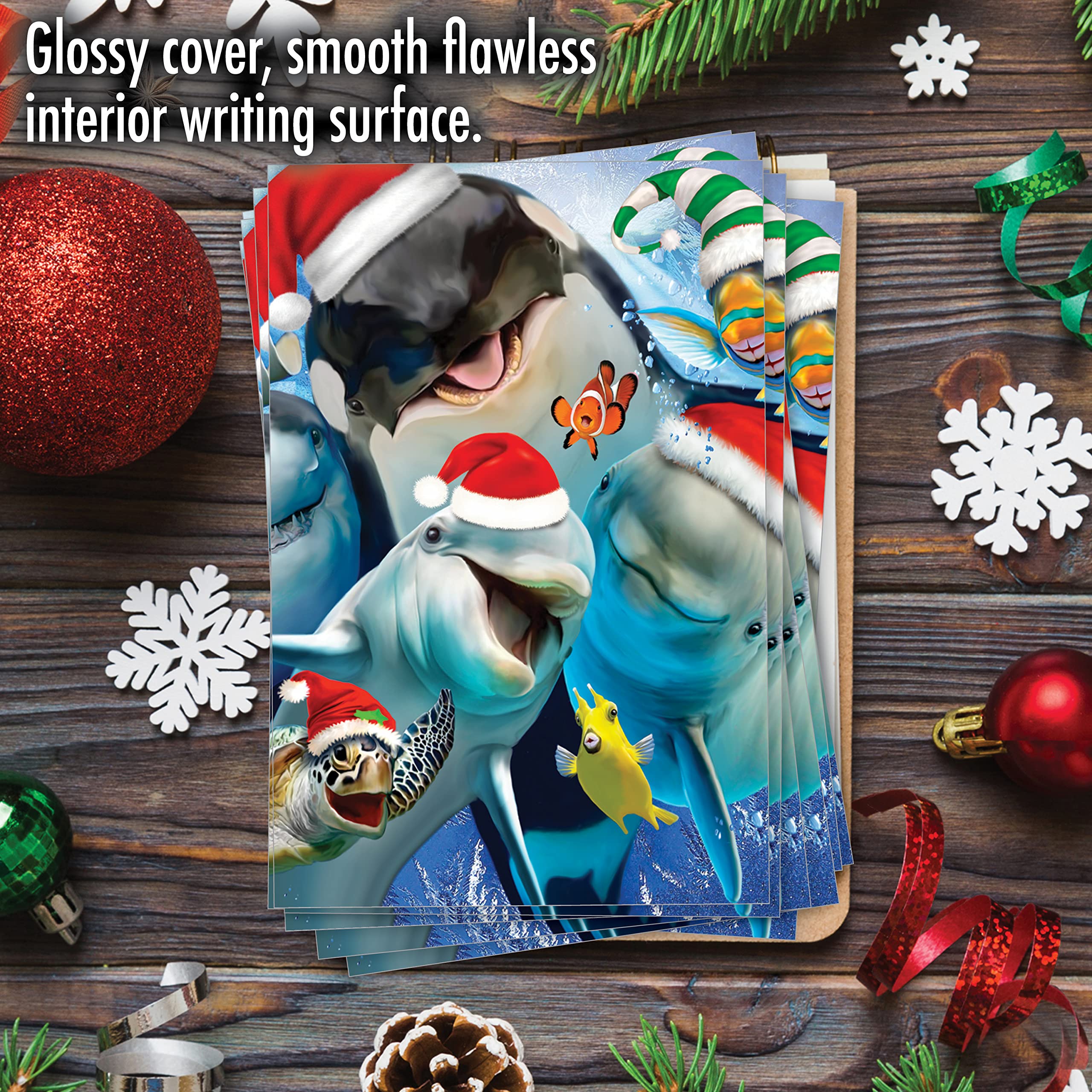 Amazon | The Best Card Company 動物クリスマスカード12枚 バルク