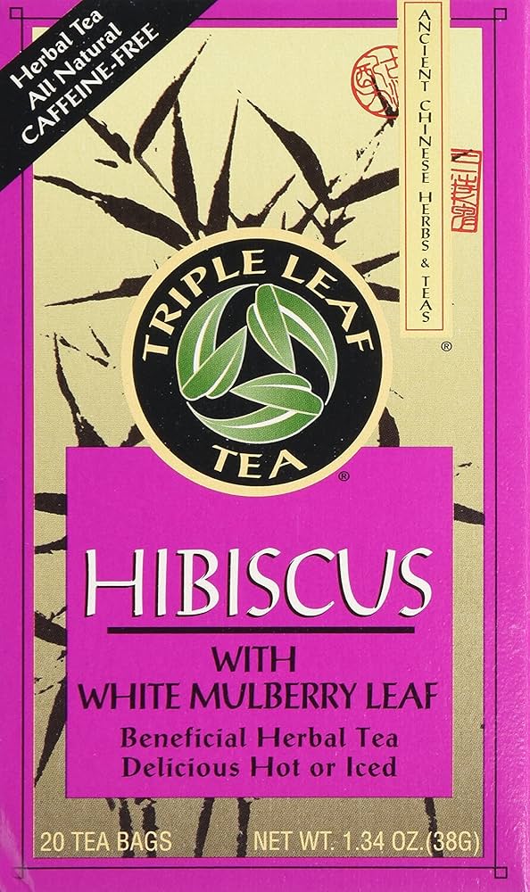 Amazon.com: Triple Leaf Tea Bags Hibiscus White Mulberry, 1.34 Oz