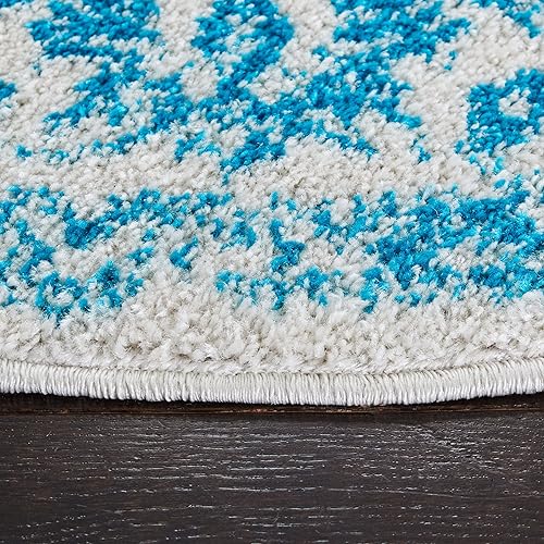 Miniatura 580 de Safavieh colección Adirondack - Alfombra de área, 6 x 9 pies, gris y azul, diseño oriental desgastado, no desprende pelusa, fácil cuidado, ideal