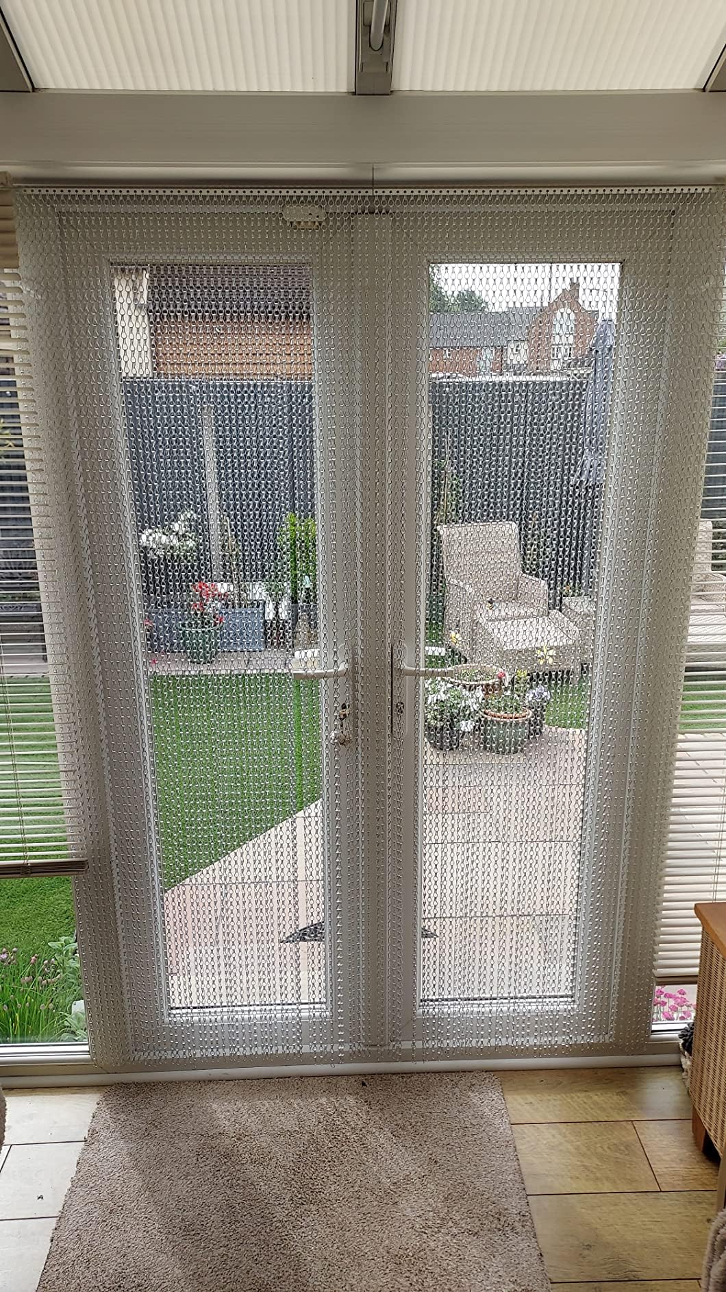 Chawniao 100cm x 210cm Premium Aluminium Fly Door Chain Curtain for doorways Fly Screens Metal Insect Screen Blinds - Image 3